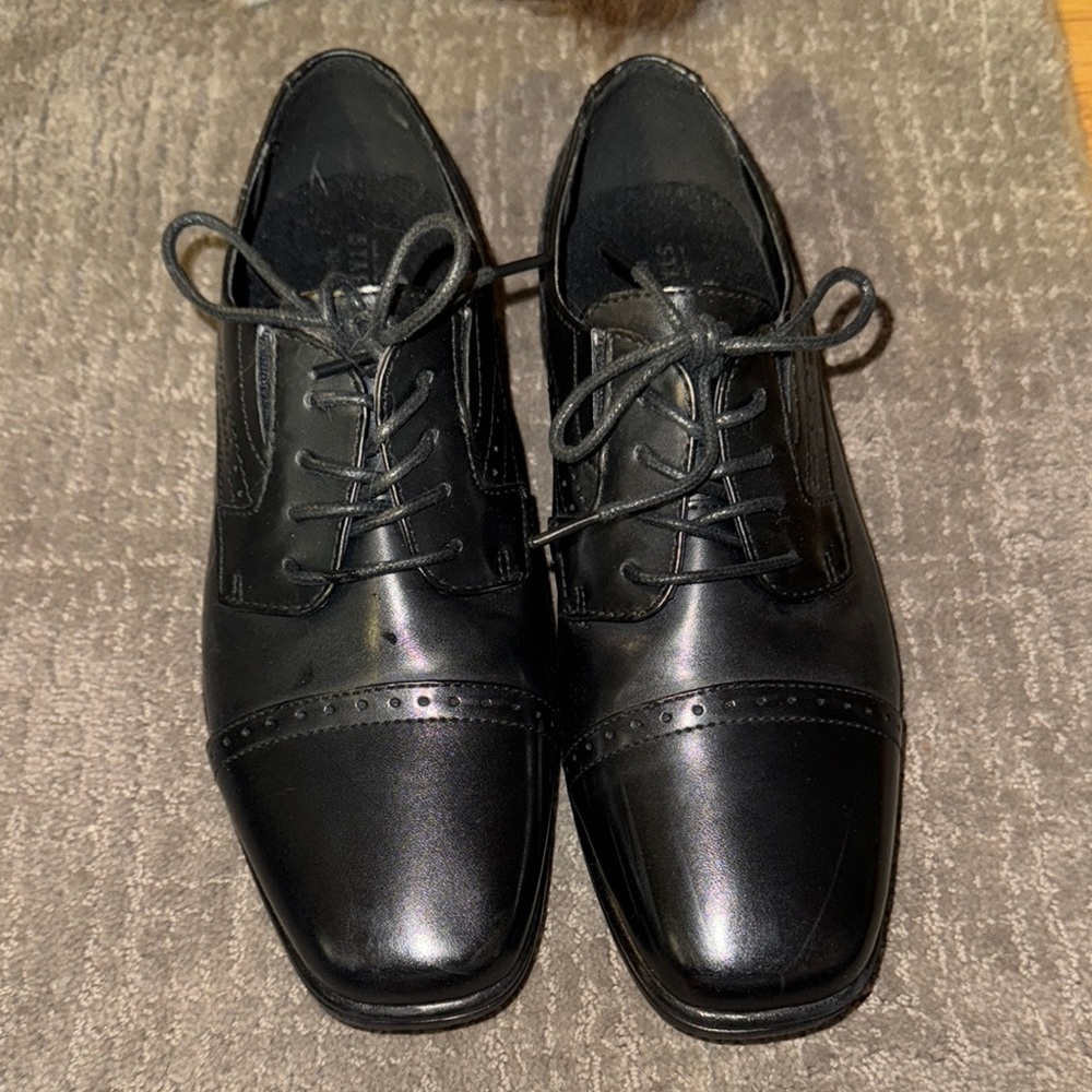 Black Leather Oxford Shoes